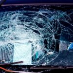 Car Wreck Cracked Windshield